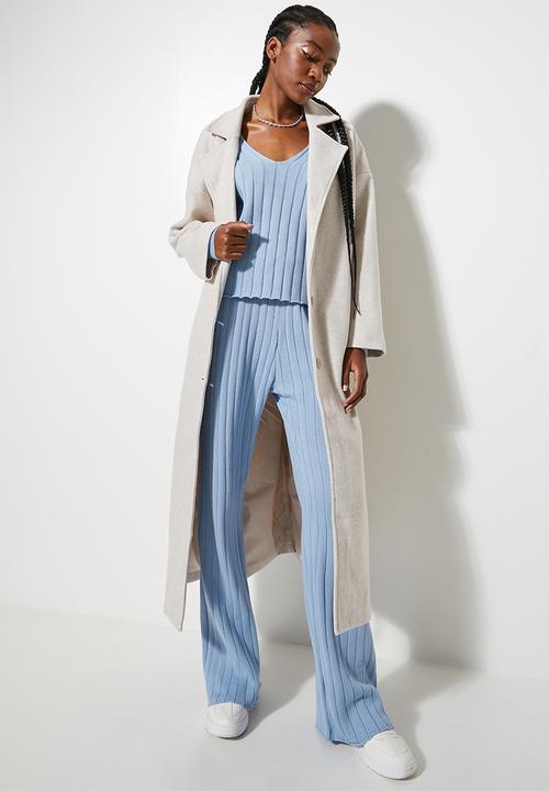 Superbalist - Rib wide leg - light blue