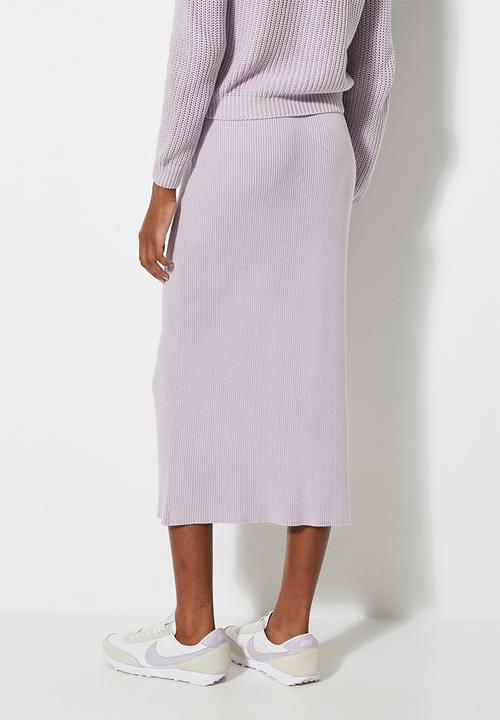Superbalist - Knitwear column midi skirt - lilac