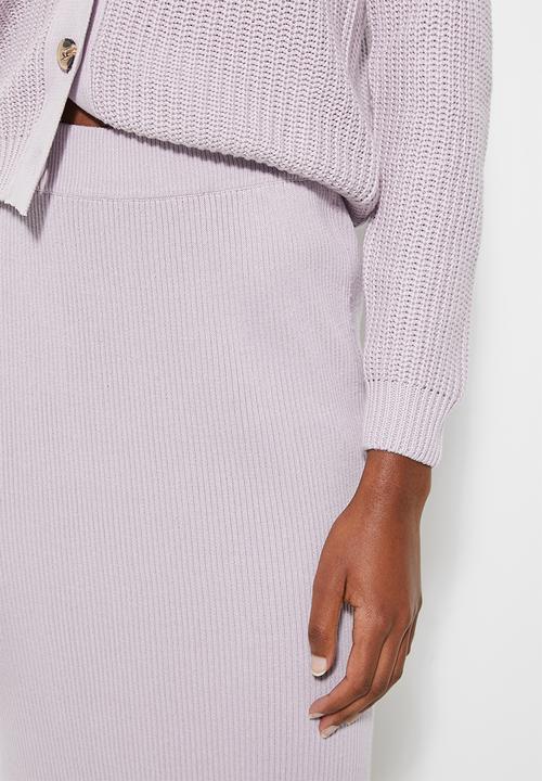 Superbalist - Knitwear column midi skirt - lilac