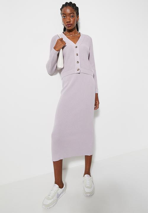 Superbalist - Knitwear column midi skirt - lilac