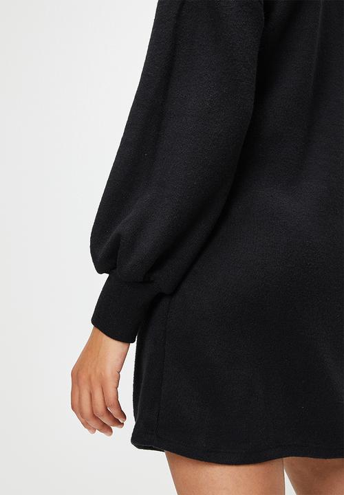 Blake - Shift cut and sew mini dress - black