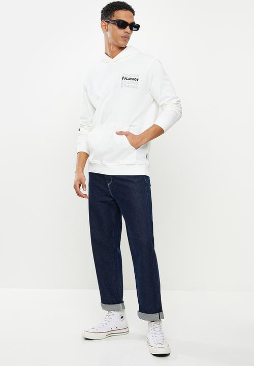 Only & Sons - Onsplayboy reg hoodie sweat - white