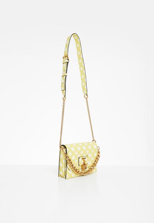 GUESS - Centre stage crossbody flap - citrine logo