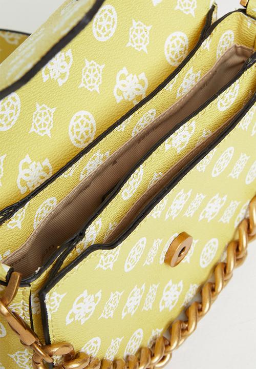 GUESS - Centre stage crossbody flap - citrine logo