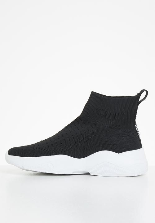 POLO - Jacquard elastic slip on sneaker - black
