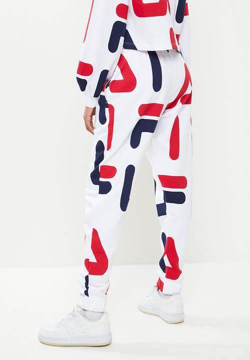 FILA - Sienna aop sweatpants - white 