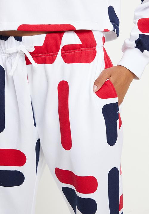 FILA - Sienna aop sweatpants - white 