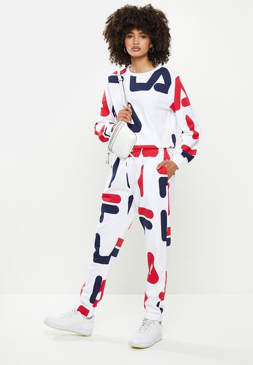 FILA - Sienna aop sweatpants - white 