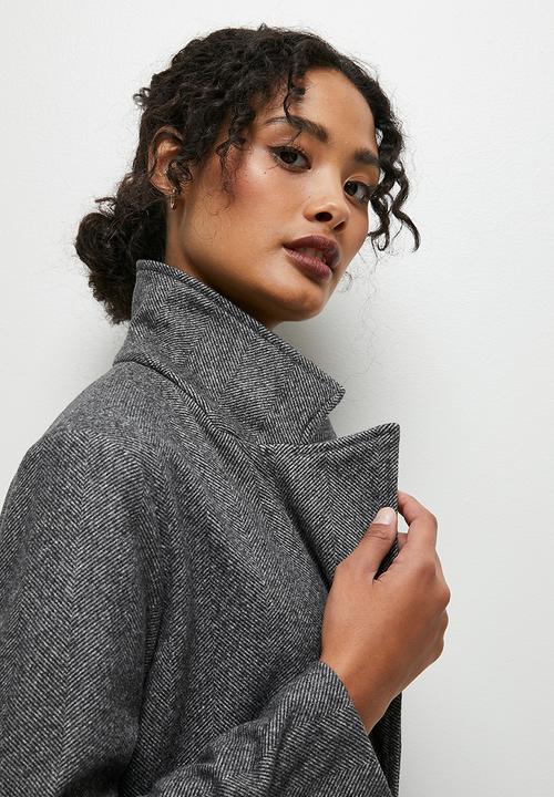 edit - Herringbone coat - grey 