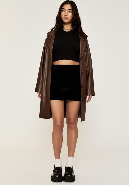 Supré  - Polly cord mini skirt - black