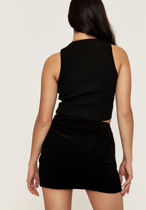 Supré  - Polly cord mini skirt - black