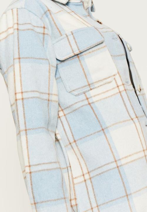 Supré  - Allegra shacket - gigi check pale blue