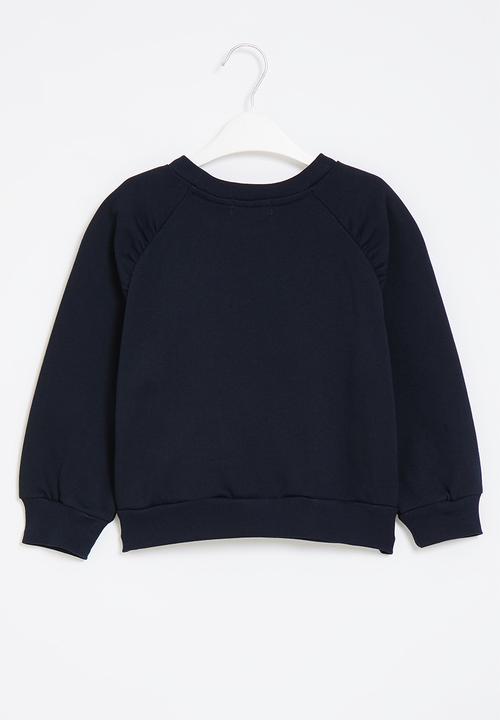 Superbalist Kids - Girls gauged sleeve sweat top - navy