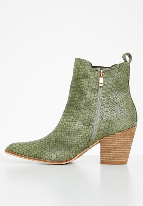 Miss Black - Mexico2 chelsea boot - green