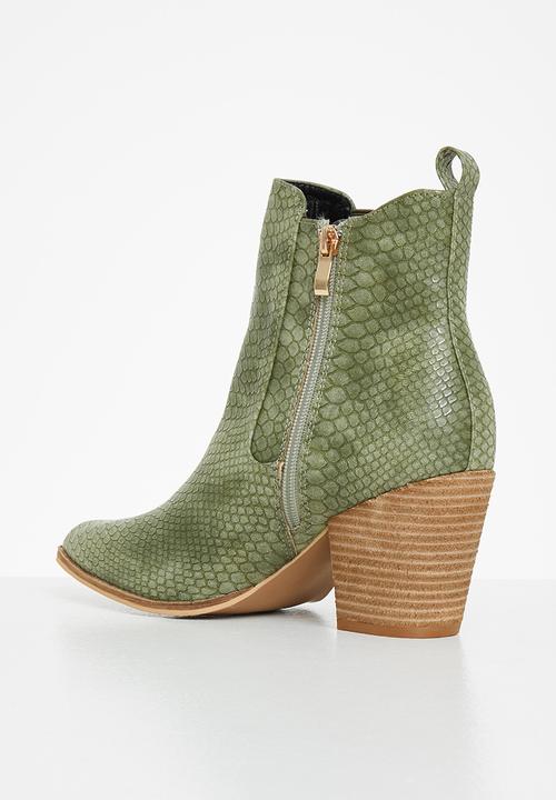 Miss Black - Mexico2 chelsea boot - green