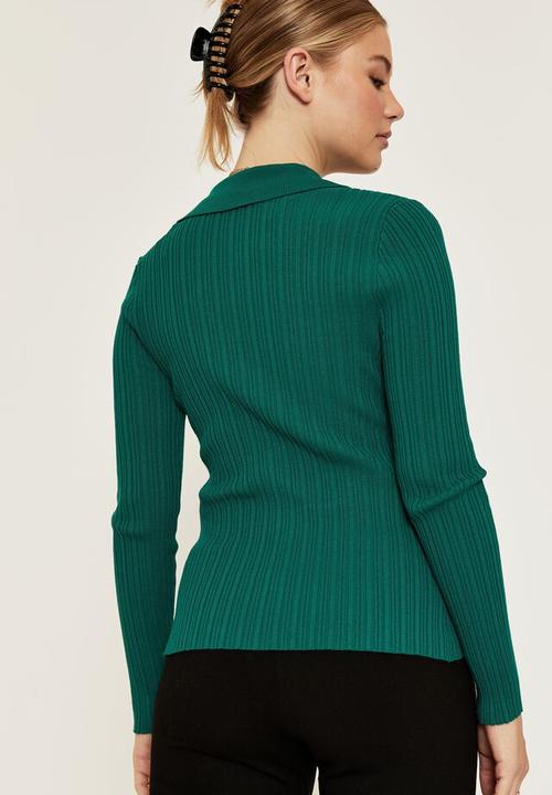 Supré  - Heather long sleeve knit shirt - bottle green