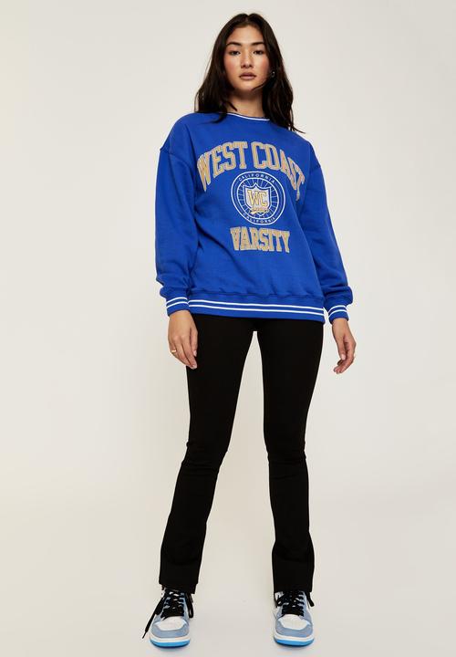 Supré  - Tonya oversized crew jumper - sapphire blue/west coast