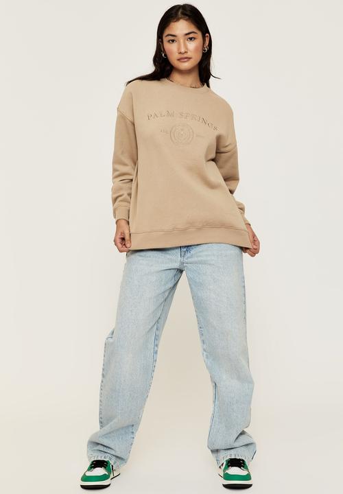Supré  - Tonya oversized crew jumper - coco whip