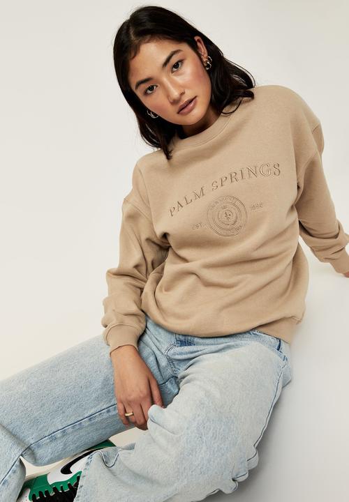 Supré  - Tonya oversized crew jumper - coco whip
