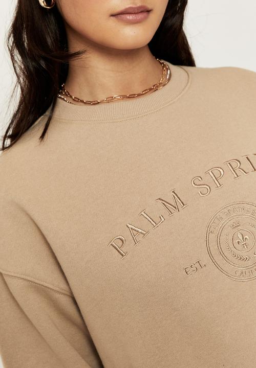 Supré  - Tonya oversized crew jumper - coco whip