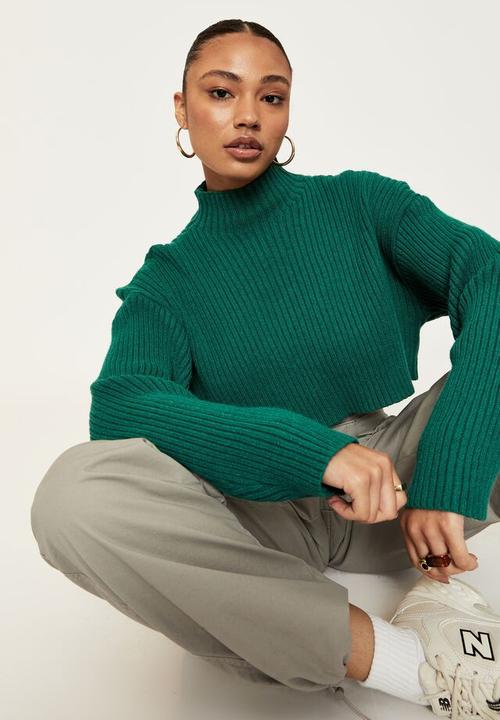 Supré  - Mila mock neck knit - bottle green