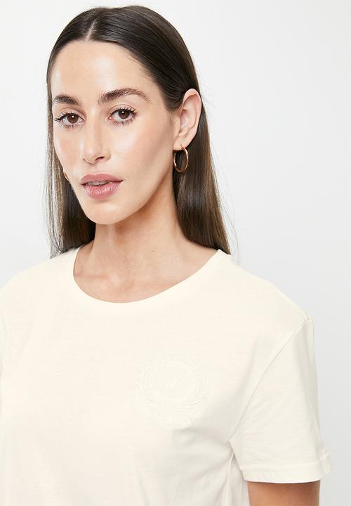 POLO - Wmn short sleeve equestrian tee - stone