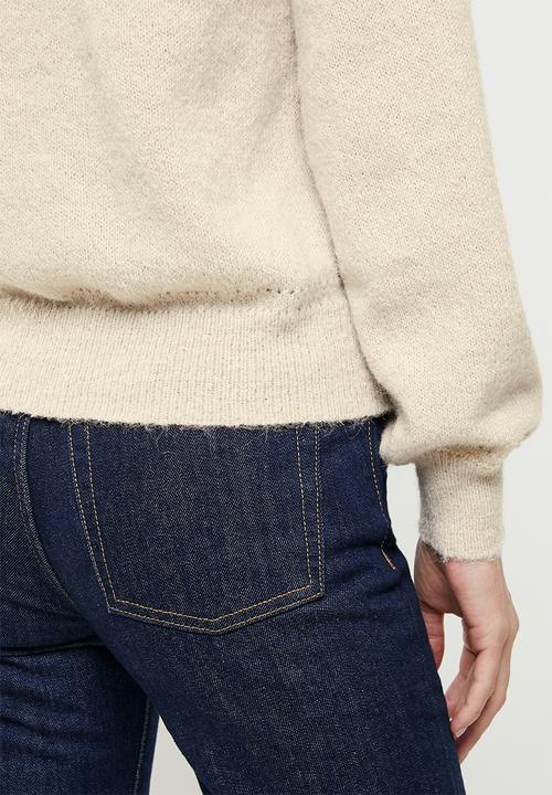 Jacqueline de Yong - Sigrid life long sleeve yoke pullover - cement