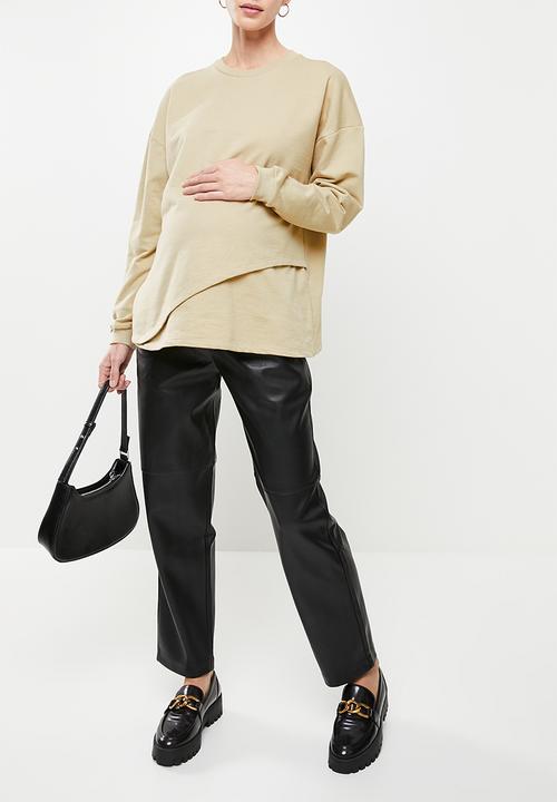 Superbalist - Maternitiy nursing crew neck - cobble stone