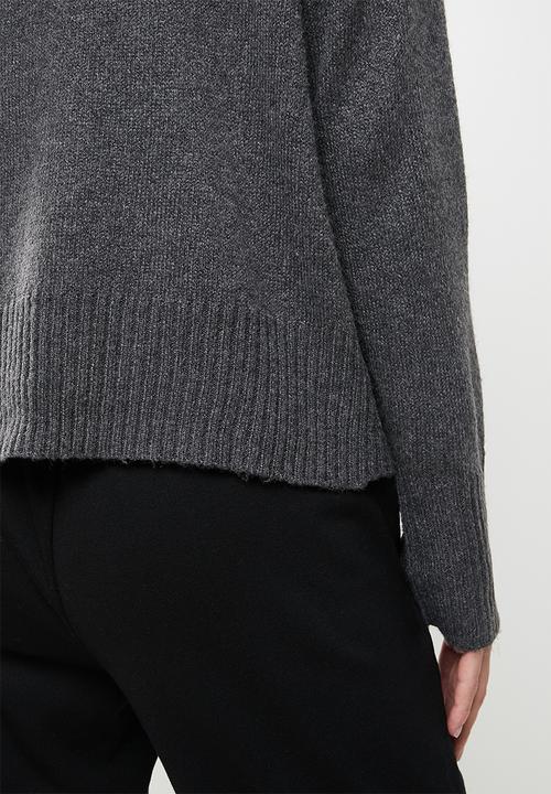 Jacqueline de Yong - Rue malene long sleeve cowlneck pullover - black