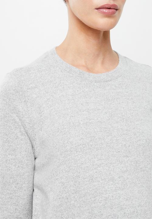 Superbalist - Maternity knit wrap crop sweat - grey melange