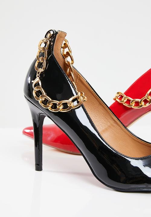 Madison® - Lulu chain tie court heel - black