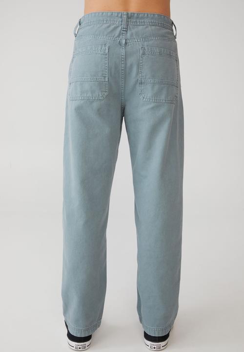 Cotton On - Loose fit pant - canvas - washed blue canvas