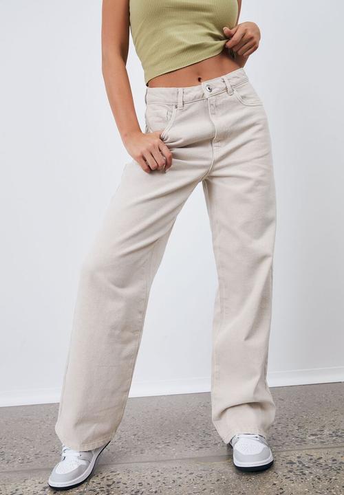 Factorie - High rise baggy jean - light stone