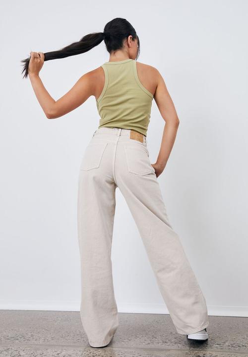 Factorie - High rise baggy jean - light stone