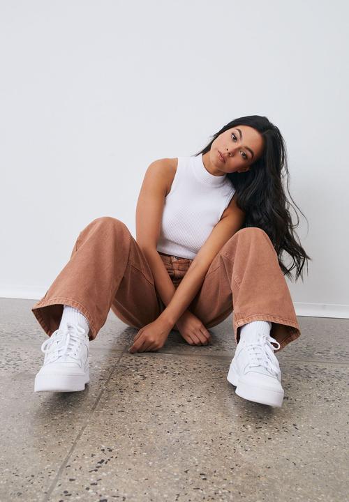 Factorie - High rise baggy jean - terracotta