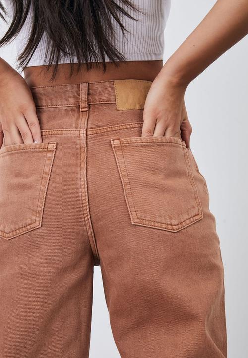 Factorie - High rise baggy jean - terracotta