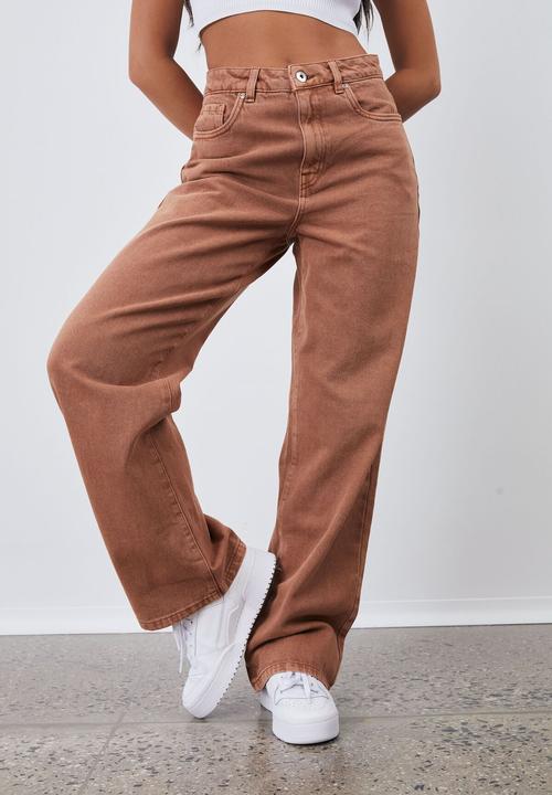 Factorie - High rise baggy jean - terracotta