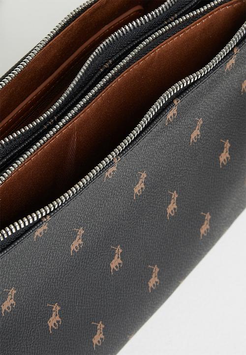 POLO - New classic double compartment sling - black
