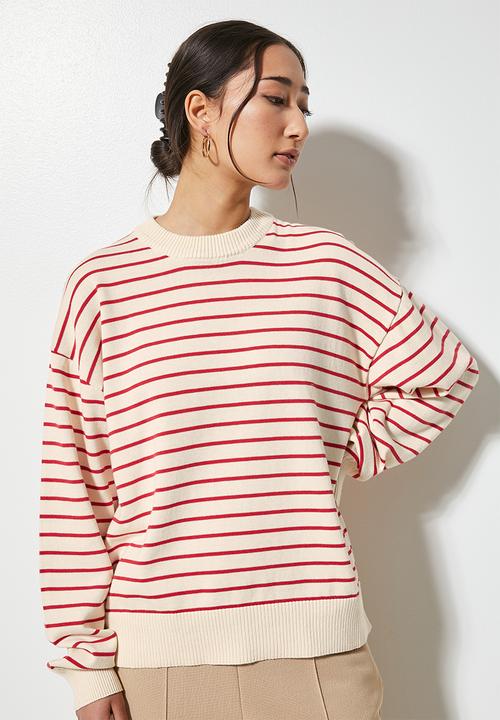 Superbalist - Cotton stripe pullover - red stripe
