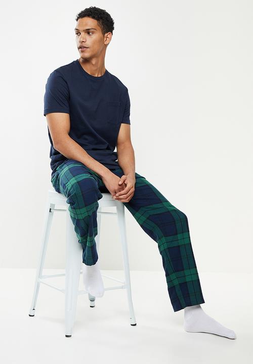 Superbalist - Woven sleep pants - green & black