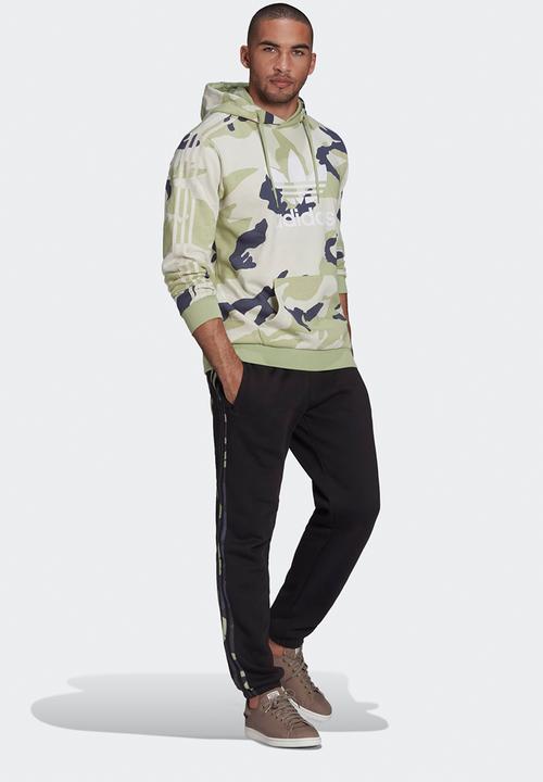 adidas Performance - Camo hoodie - magic lime