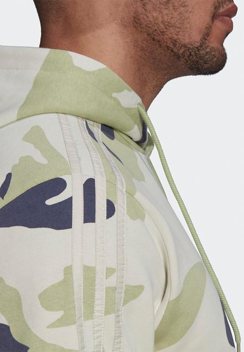 adidas Performance - Camo hoodie - magic lime