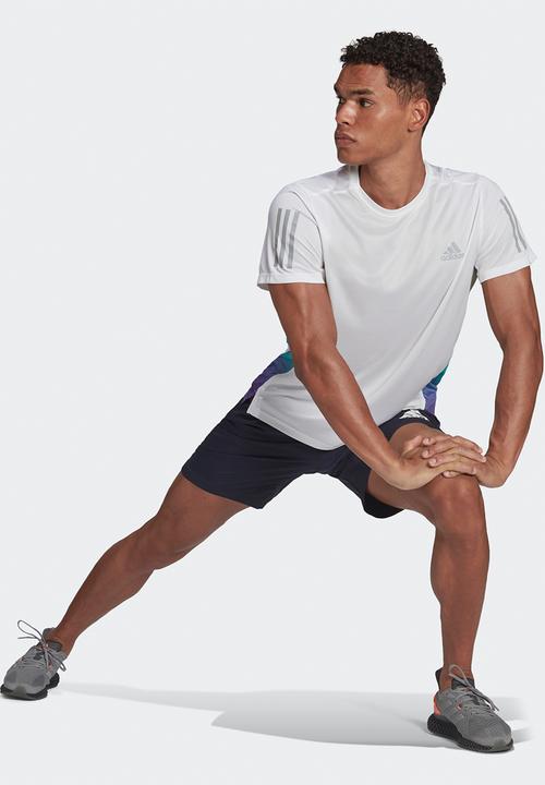 adidas Performance - Own the Run Color Block Tee - White
