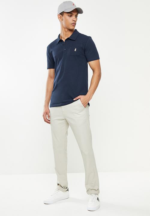 POLO - PJC Slub knit Golfer - Navy