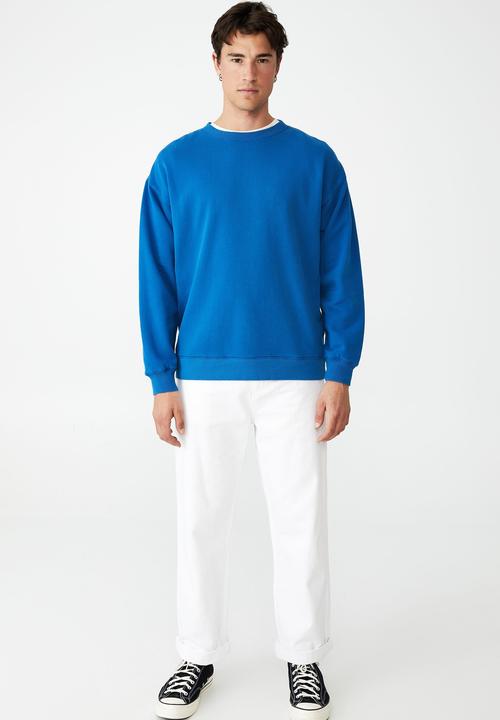 Cotton On - Oversized crew fleece - rave blue