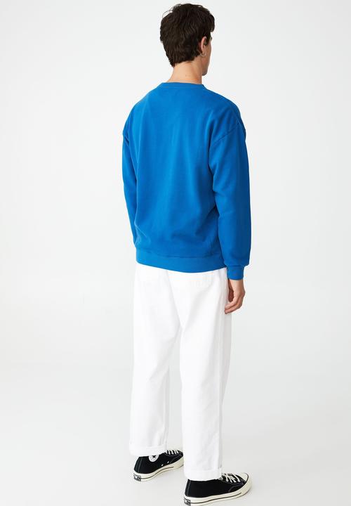 Cotton On - Oversized crew fleece - rave blue