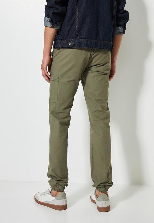 Superbalist - Osaka slim utility pants - army green