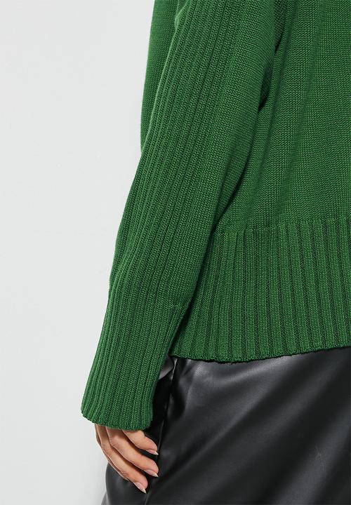 Superbalist - Organic cotton funnel neck - new green