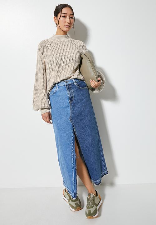 Superbalist -  Rib diversion jumper - stone