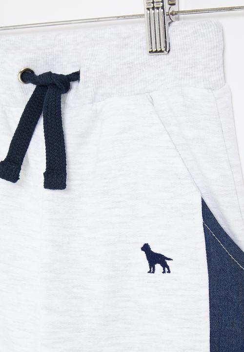LAB - Denim insert cuffed jogger - light grey